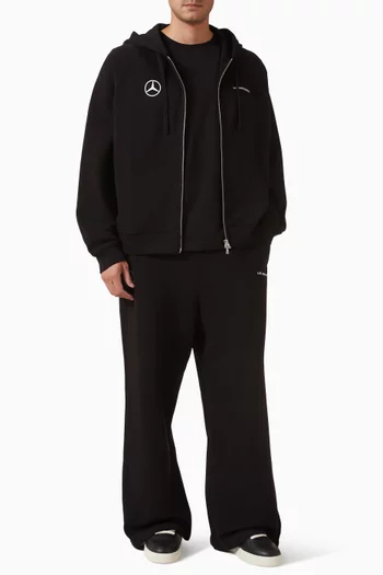 Logo Zip Hoodie in Cotton-fleece