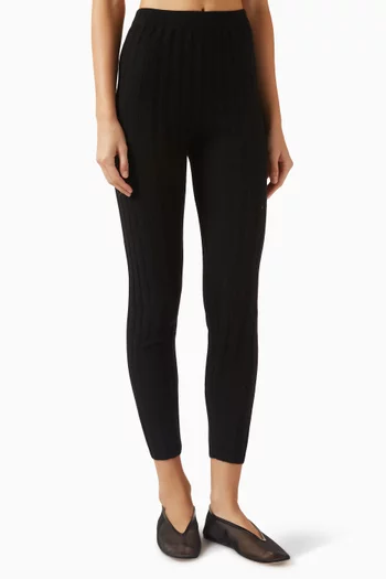 Rib-knit Leggings in Cashmere