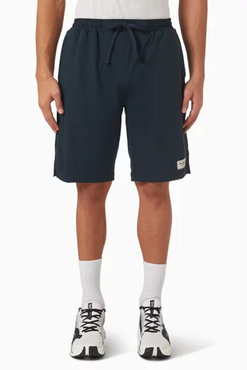 شورت بشعار الماركة وحياكة داخلية 10 بوصة قماش سوفتسكين معاد تدويره