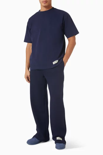 بنطال رياضي بقصة مستقيمة وحياكة داخلية 29.5 بوصة صوف قطني