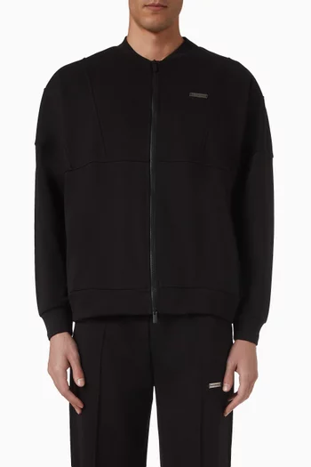 Bomber Jacket in Cloud Fleece