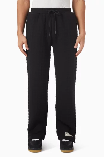 Jacquard Straight-leg Sweatpants