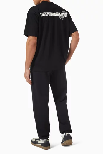 تي شيرت بطبعة UAE وشعار الماركة قطن جيرسيه