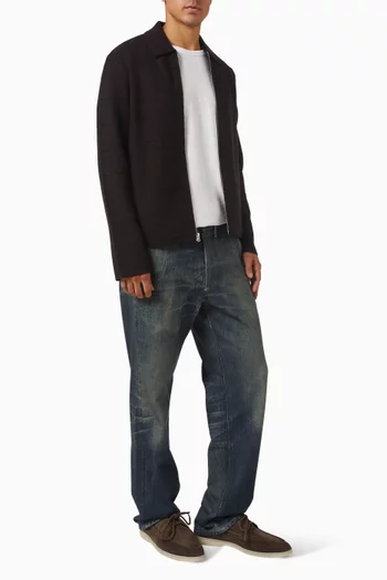 تي شيرت مطرز على شكل وجه عابس قطن