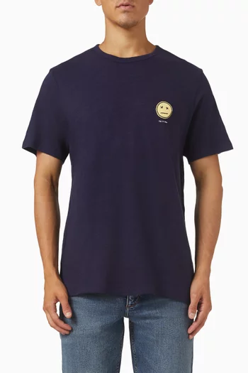 Sour Face Embroidered T-shirt in Cotton