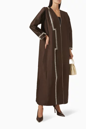 Pearl-trim Abaya