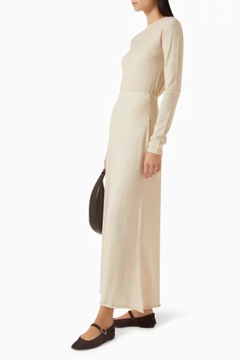 تنورة طويلة منسوجة جيرسيه