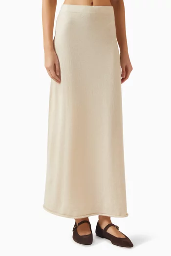 تنورة طويلة منسوجة جيرسيه