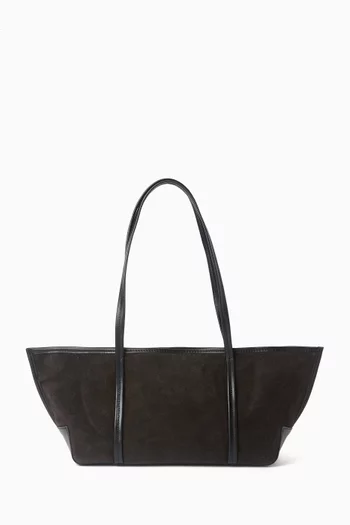 Slim Bateau Tote Bag in  Suede