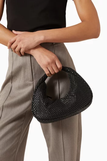 Lattice Weave Bon Bon Bag in Goatskin & Leather