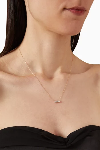The Little Things Pearl & Diamond Bar Necklace in 14kt Gold