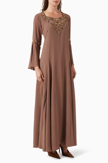 فستان مطرز بالخرز