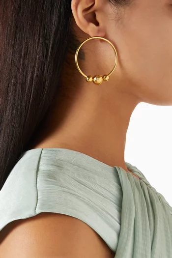 Venus Cosmic Earrings in 24kt Gold-plated Brass
