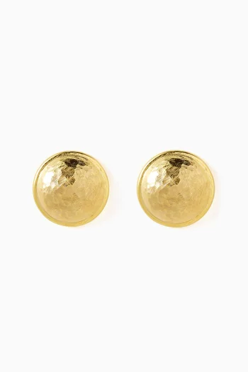 Small Solar Cosmic Stud Earrings in 24kt Gold-plated Brass