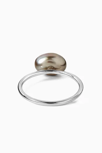 My First Pearl Ring in 18kt White Gold