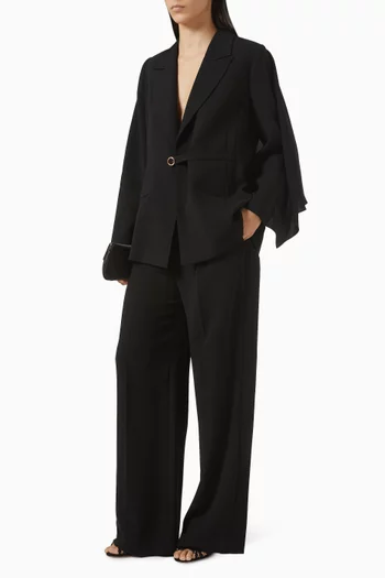 Cape-overlay Blazer