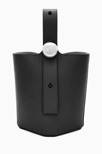 Mini Pebble Bucket Bag in Calfskin