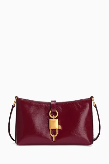 حقيبة كتف بقفل جلد