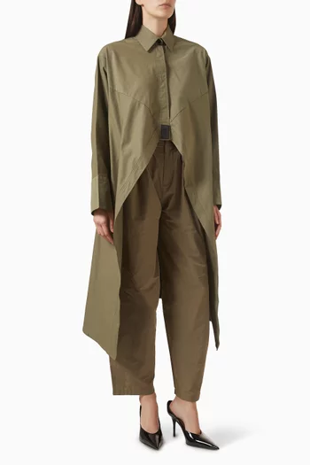 Berlin Code High-low Shirt in Cotton