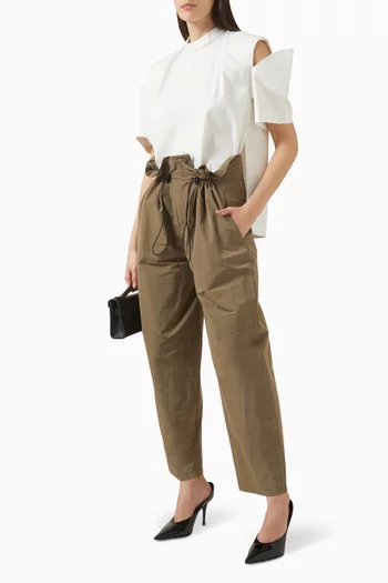 Cut-out T-shirt in Twill