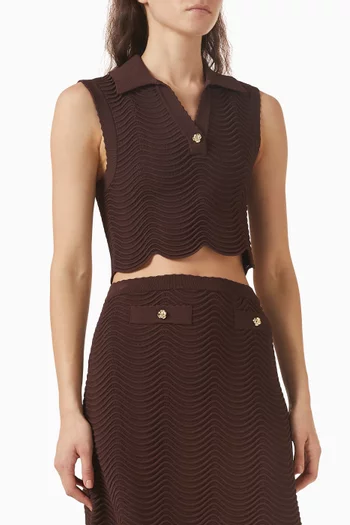 Knit Crop Top in Viscose Blend