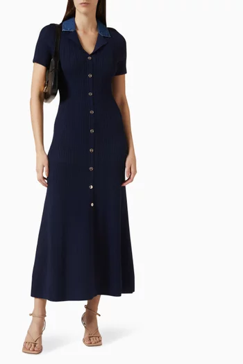 فستان جولييتا منسوج من مزيج فيسكوز