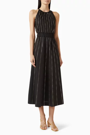 فستان مكسيك مطرز بأحجار الراين