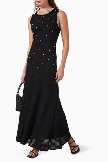 Embellished Maxi Dress in Knit