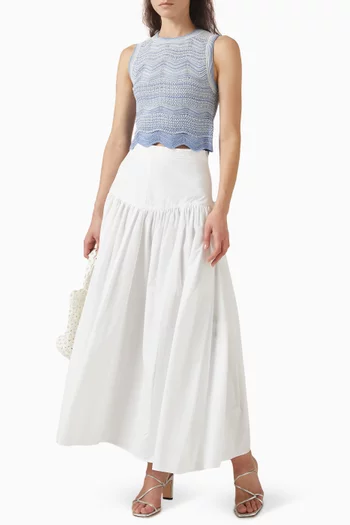 Davi Knit Crop Top in Viscose Blend