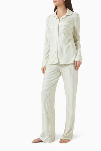 Stretch Long Pyjama Set in Cotton