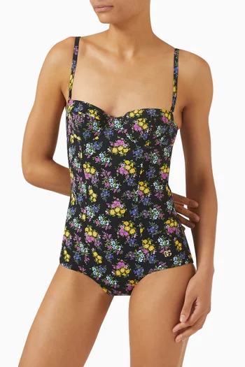Floral-print One-piece Swimsuit