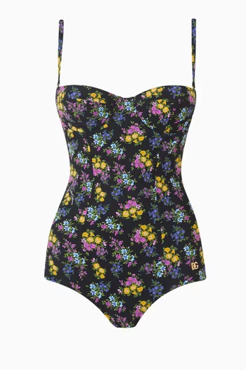 Floral-print One-piece Swimsuit
