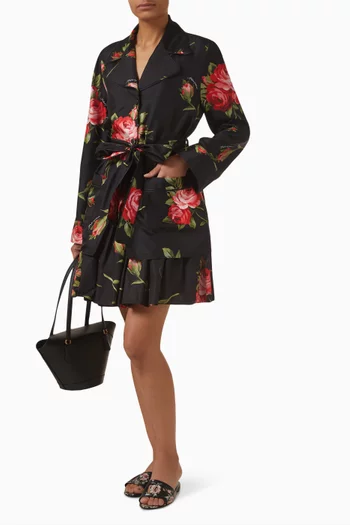 قميص فانيتي بنقشة زهور تويل