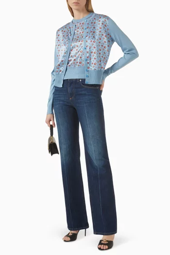 بنطال جينز بقصة واسعة دينم