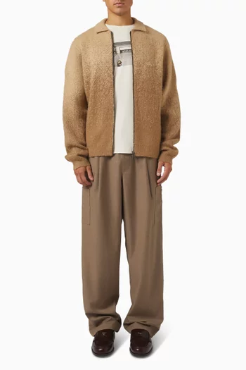 سترة بسحّاب في الاتجاهين نسيج موهير