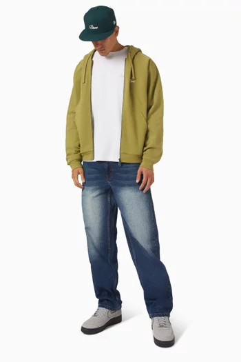 Cursive Small Logo Zip Hoodie in Cotton-fleece