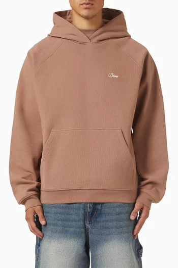 Cursive Small Logo Hoodie in Cotton-fleece