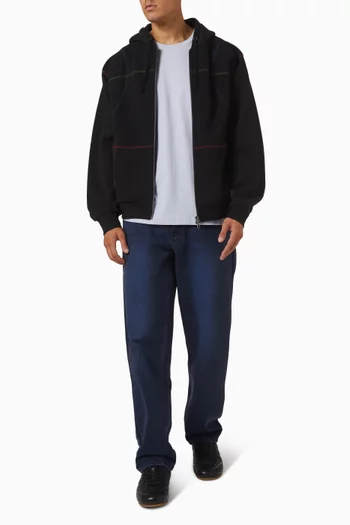 تي شيرت بشعار الماركة بخط يدوي صغير قطن