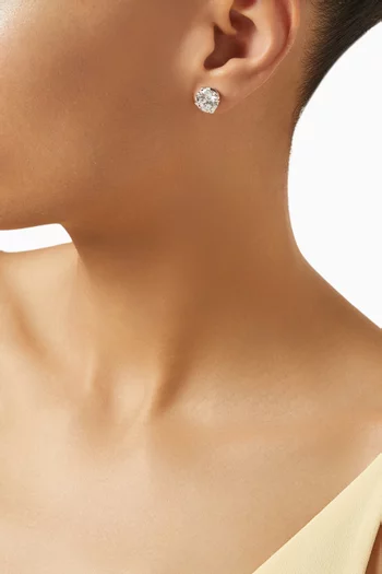 Diamond Stud Earrings in 18kt White Gold