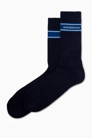 جوارب آبري بخطوط رياضية قطن