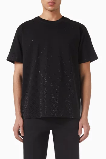 Crystal Monogram Logo T-shirt in Cotton