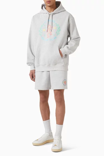 كنزة بغطاء رأس بطبعة دانس جوي قطن