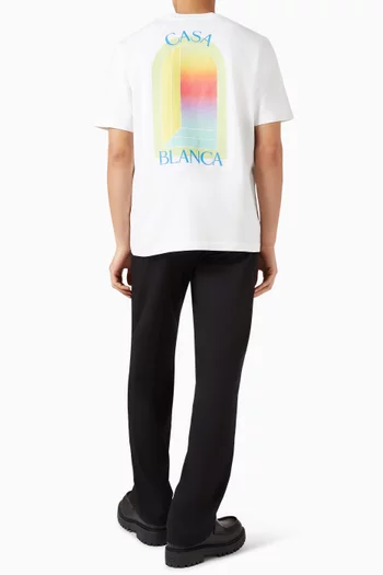 تي شيرت بطبعة لارش قطن