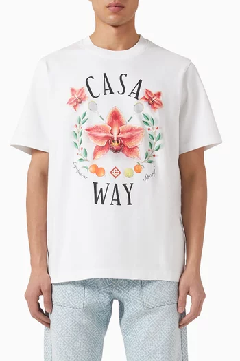 Casa Way Orchid T-shirt in Cotton