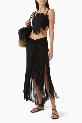 تنورة اوفيليا طويلة مزيج كتان