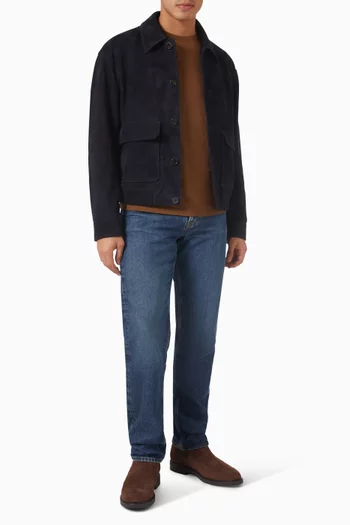 بنطال جينز بقصة ساق مستقيمة دينم