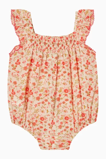 Floral-print Romper in Cotton