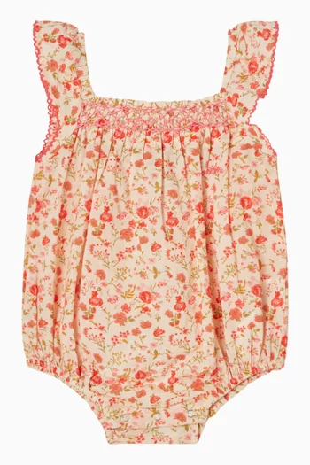 Floral-print Romper in Cotton