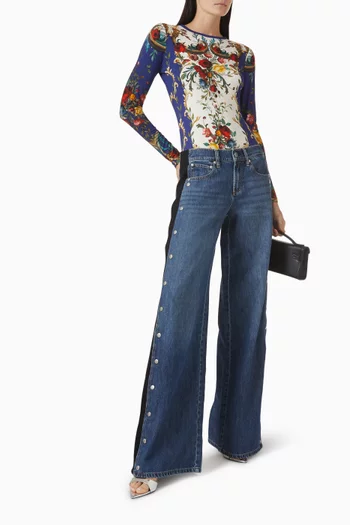 بنطال جينز اميزنج بأزرار كبس دينم