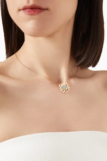 Arabic 'Hobb' Topaz Necklace in 18kt Gold